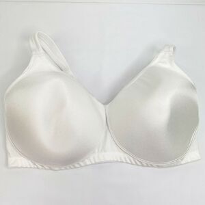 Comfort Choice White Microfiber Wireless T-Shirt Bra Women's Plus Size 40DDD